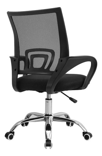 Silla de escritorio Exahome Gas ergonómica negra con tapizado de malla