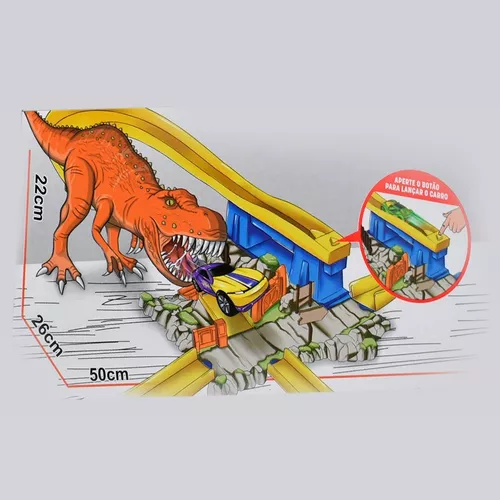 Conjunto Super Pista - Corrida Animal - Desafio T-Rex - Ataque