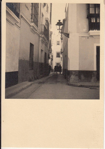 1951 Sevilla Fotografia Callejuela Barrio Santa Cruz España