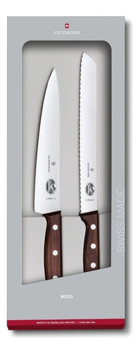 Victorinox Juego De Cuchillo Para Pan Y Para Trinchar, Wood Color Madera