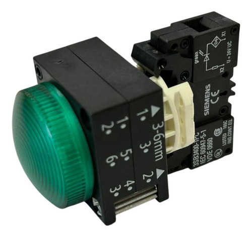 Lampara Indicadora Led Piloto Verde 22mm 24v Siemens