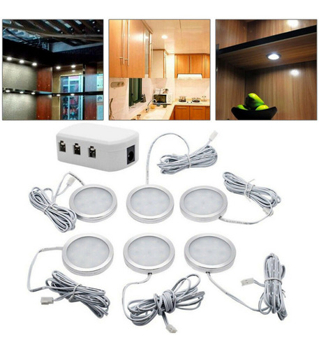 Imagen 5 de 9 de Pack De 6 Luces Led Interiores De 12 V Led Empotrable Downli