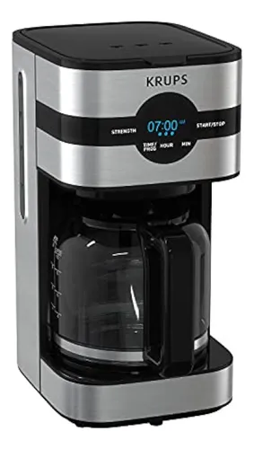 Cafetera Digital Krups 10 Tazas, Personalizacion De Sabor Black Stainless Steel