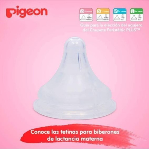 Pigeon Tetina Chupete Repuest/ Softouch Talla M (3+m) 2 Und