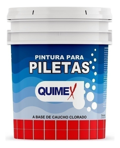 Pintura Pileta Caucho Clorado Color 20 Litros Quimex Pintura Color Azul Oscuro