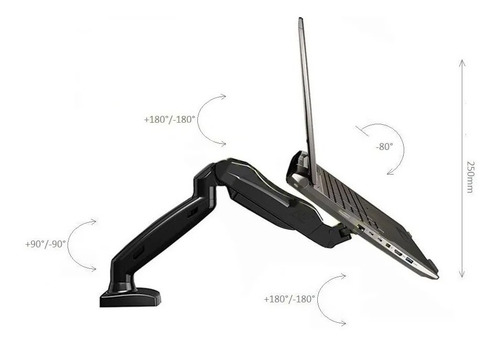 Imagen 2 de 8 de Soporte Neumático Monitor O Laptop De Hasta 9kg. (17a 35)