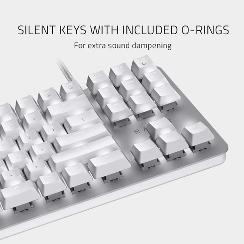 Imagen 7 de 7 de Teclado Mecanico Blackwidow Lite Mercury Blanco Orange Switc