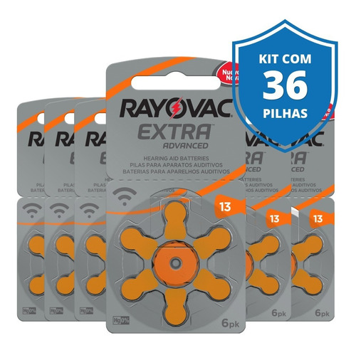 Kit Especial Pilha Auditiva Rayovac Tam 13 - Leve 6 Pague 5