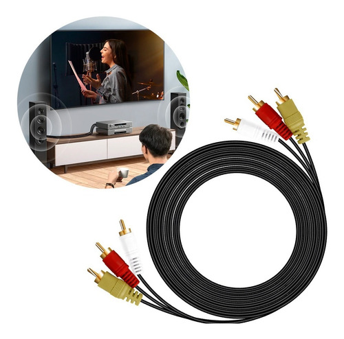 Cable De Video Rca Macho Macho Audio Dvd Componentes 1.5mts