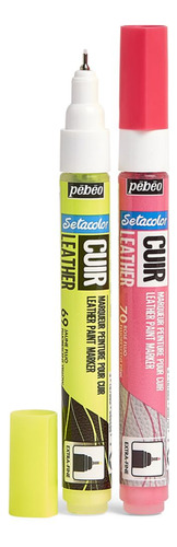 Marcador De Pintura Para Cuero Pebeo Setacolor Set 2 Fluor