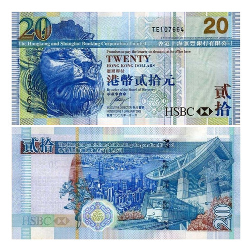Grr-billete De Hong Kong 20 Dollars 2009 - H S B C