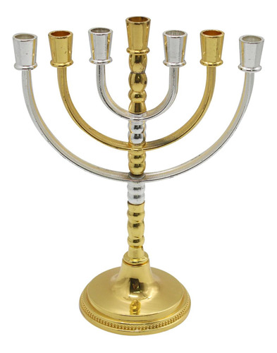 Candelabro Menorah, Base Redonda Antigua, Candelabro