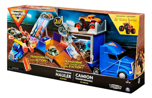 Monster Jam Official 2-in-1 Transforming Hauler Playset