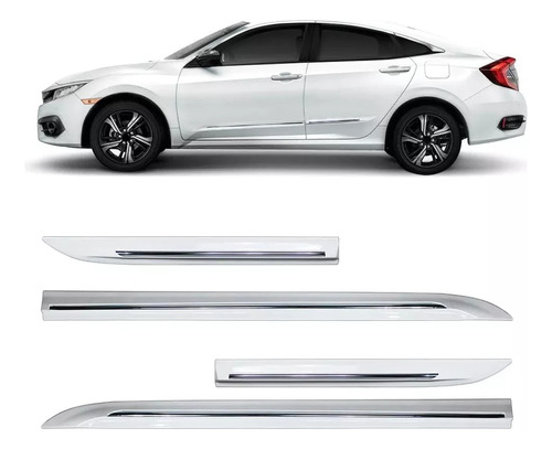 Baguetas De Puertas Honda Civic 2018 2019  Modelo Original