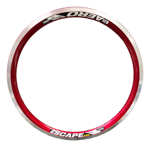 Par De Aro Aero 20 Escape 36 F Parede Dupla V-zan Vermelho