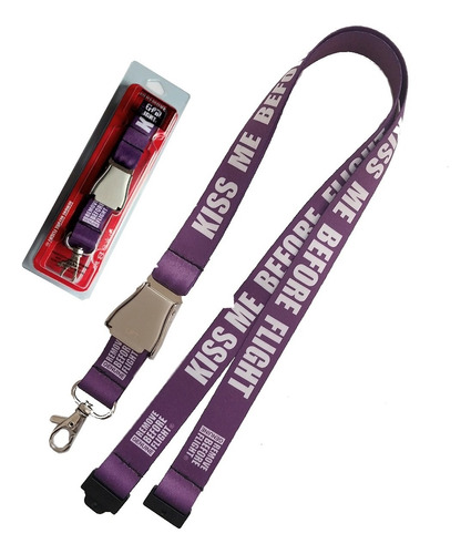 Lanyard Kiss Me Before Flight® Hebilla Lift