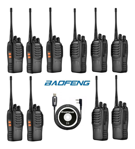 10 Diez Radios Baofeng Bf-888s + Cable Prog. * Envio Gratis*