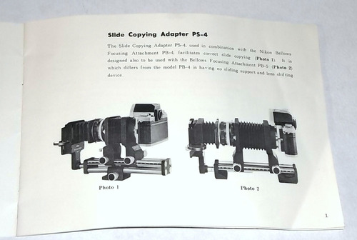 Adaptador Nikon F De Copia De Diapositivas Ps4 (Usado)