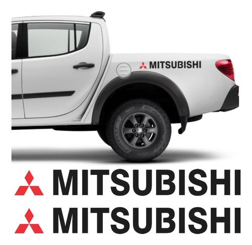 Adesivo Faixa Caçamba Mitsubishi L200 Triton Imp12 Cor LATERAL MITSUBISHI