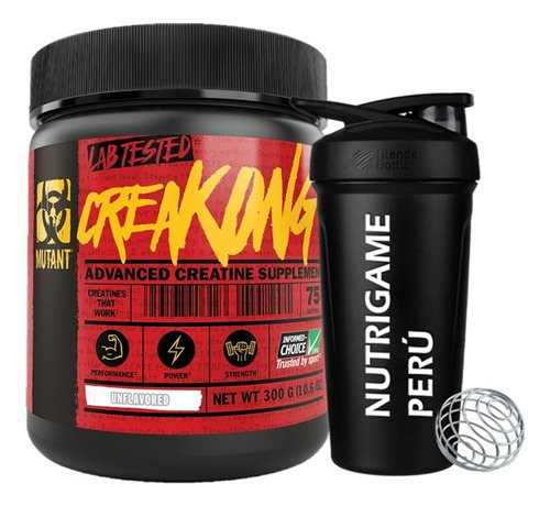 Creakong 300gr  Creatina Mutant +shaker - Tienda Fisica