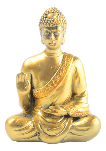 Escultura De Figura De Buda Retro De Estilo Chino Dorado Hec