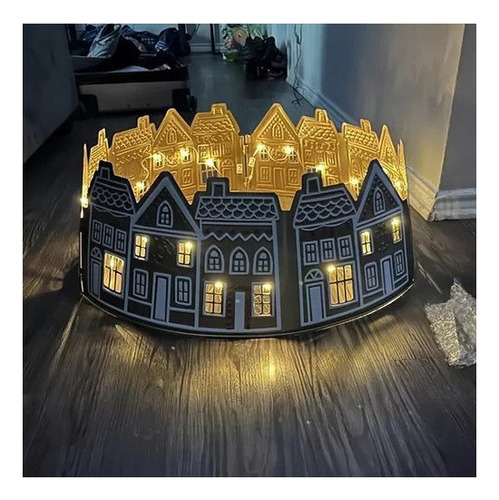 Cuello De Falda Led Con Decoración De Árbol De Navidad