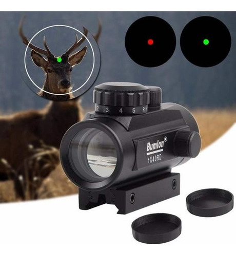 Mira Táctica Red Dot 1 X 40de Punto Rojo Verde Airsoft Rifle