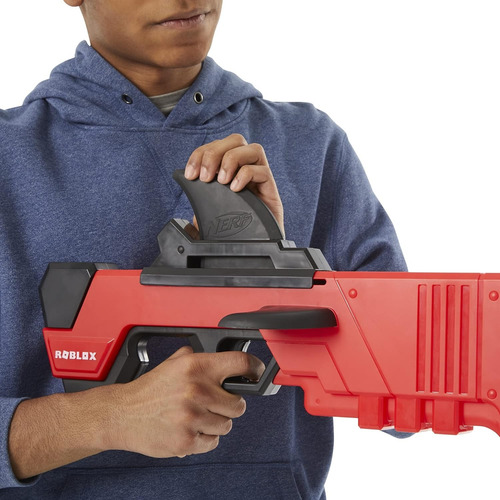 Pistola Nerf Roblox Mm2 Con Aleta De Tiburón Con 3 Dardos