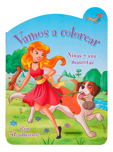 Libro Vamos A Colorear. Niñas Y Sus Mascotas