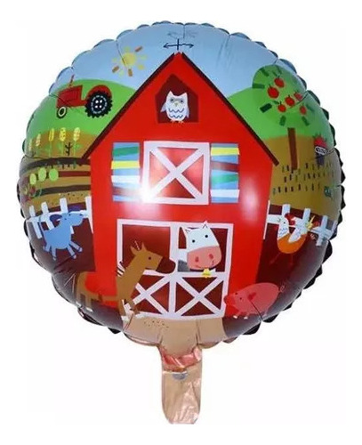 15 Globos Metalicos Granja  Zenon, Gallina Pintadita 45cm