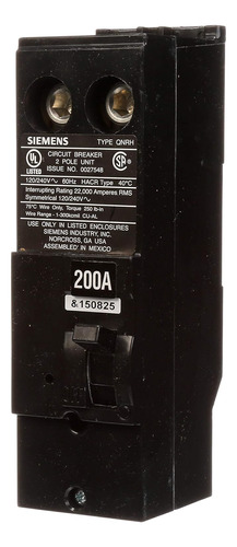 Siemens Qn2200rh 200-amp 2 Polos 240-volt Disyuntor