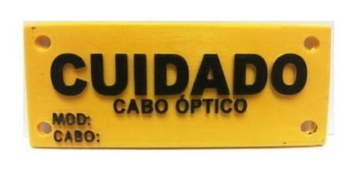 Cuidado Cabo Optico Placa De Identificaçao 4x9 100 Peças