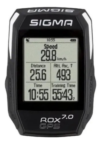 Ciclocomputadora Sigma Strava Rox Gps 7.0 Barometro - Salas Color Negro