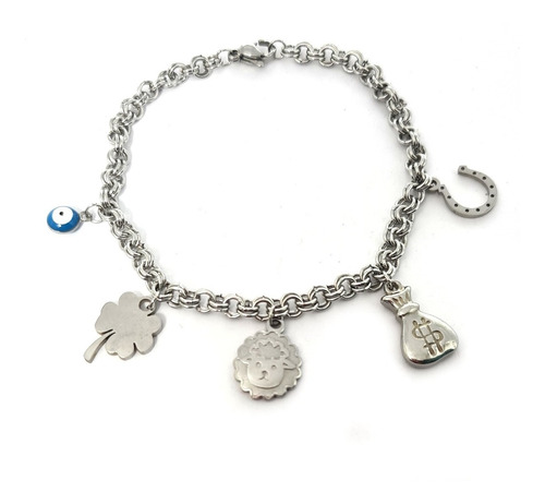 Pulsera Suerte Y Fortuna Acero Inoxidable