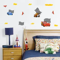 Comprar Calcomanías De Pared De Autos De Carreras Para Niños, Calcom