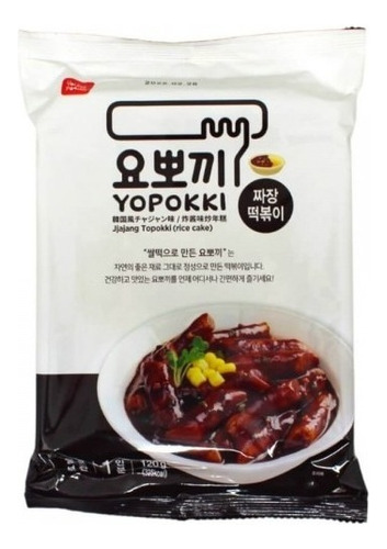 Yopokki Jjajang Topokki Sticks De Arroz C/ Molho Soja Preta Coreia