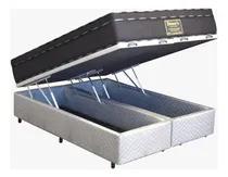 Comprar Sommier Queen Con Baul + Colchón Espuma Ortopédico 160x200 Color Negro