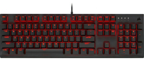 Teclado Mecánico Gamer Corsair K60 Pro Español Pc Switches Cherry Red Negro Led Rojo