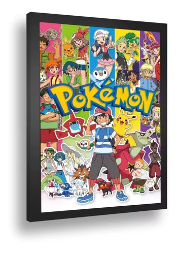 Quadro Decorativo Desenho Pikachu 5 Peças