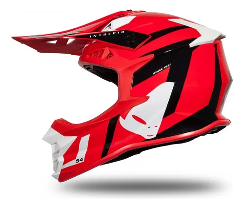 Casco cross rojo y negro hotsell
