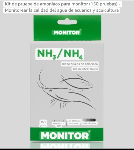 Kit Medidor Test De Ph, Amoniaco Nh3 Y Nh4 150 Pruebas