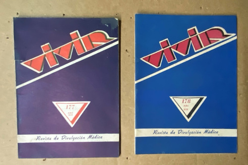 Vivir, 2 Revistas 1957, Divulgación Médica, Uruguay, Ez5