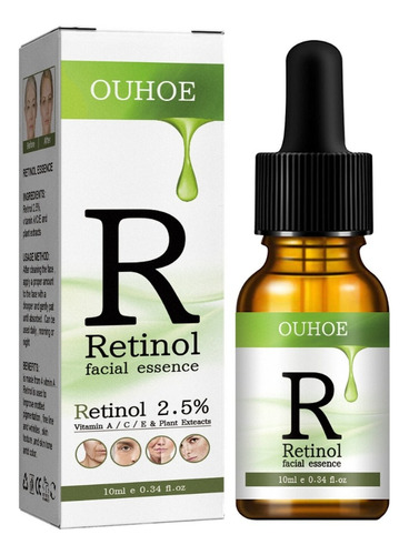 Sérum reafirmante de vitamina C antirrugas e antienvelhecimento com retinol, tipo de pele mista