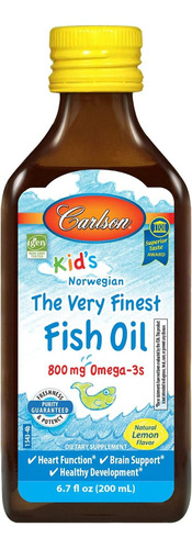 Aceite De Pescado 800 Mg Para Niños Carlson 200 Ml