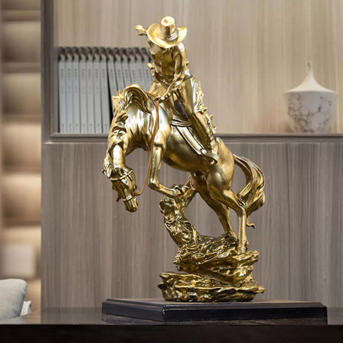 Estatua Ecuestre De Vaquero, Escultura De Vaquero Para El