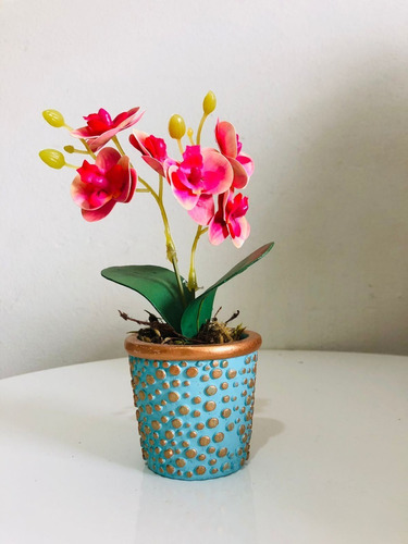 Arranjo De Orquídeas Permanentes Vaso Cerâmica, Varias Cores | MercadoLivre