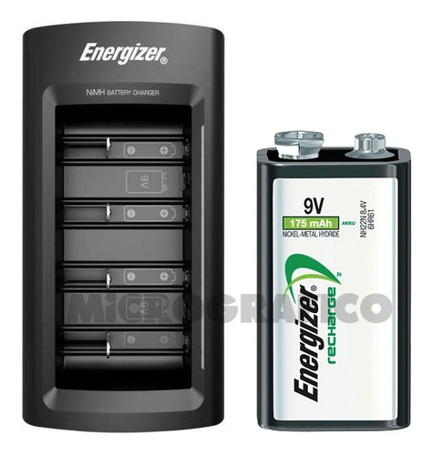 Pack Energizer Cargador Universal + Batería Recargable 9v