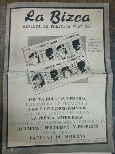 La Bizca Nº 1 * Noviembre 1985 * Politica Cultural * 