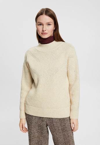 Sweater De Punto Mouliné Mujer Esprit 112ee1i322