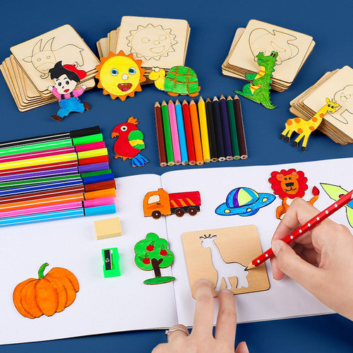Juego De Plantillas De Dibujo Para Niños, Juego 50 Piezas